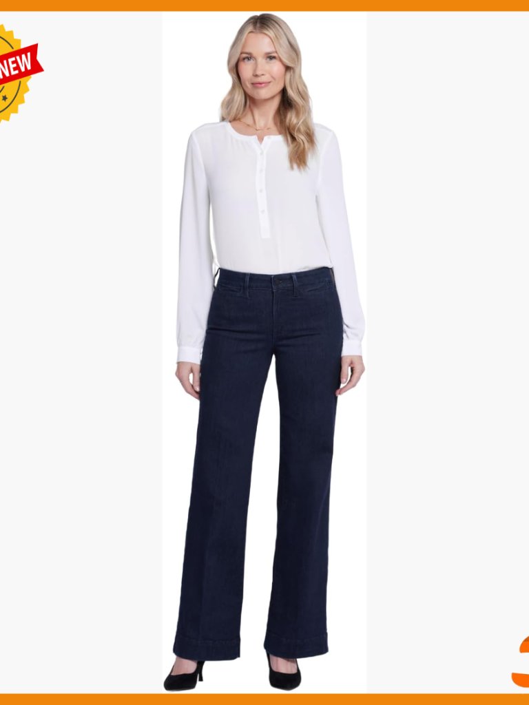 Flare Leg Trouser Jeans With Lift Tuck Technology, Slim Fit, 33" Inseam